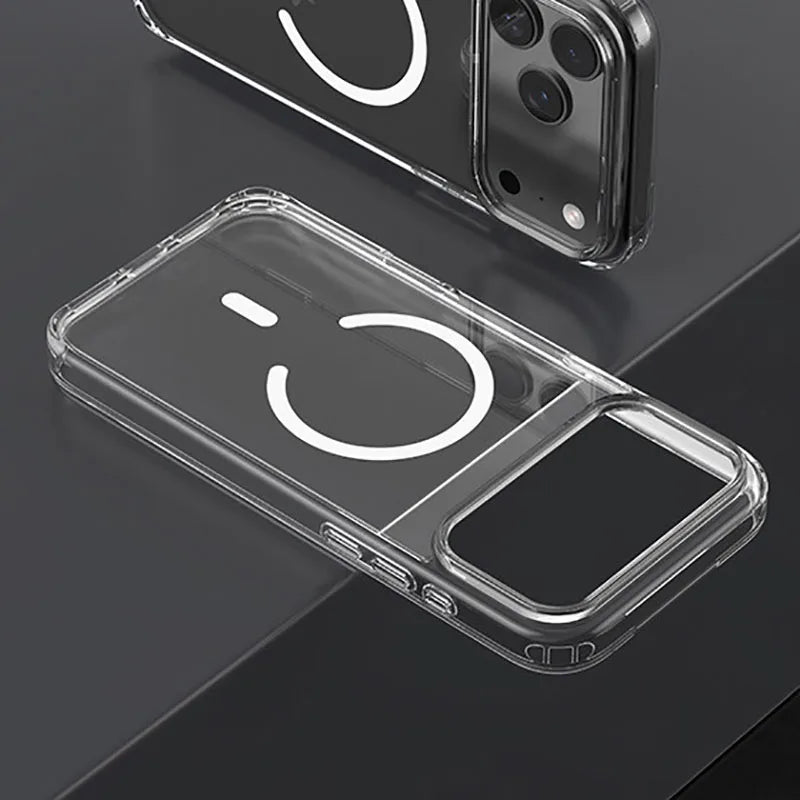 Shockproof Clear Case for iPhone 18 Pro Max Air 17e 16e 17 16 15 14 13 Pro Max Plus Mini Transparent for MagSafe Magnetic Cover