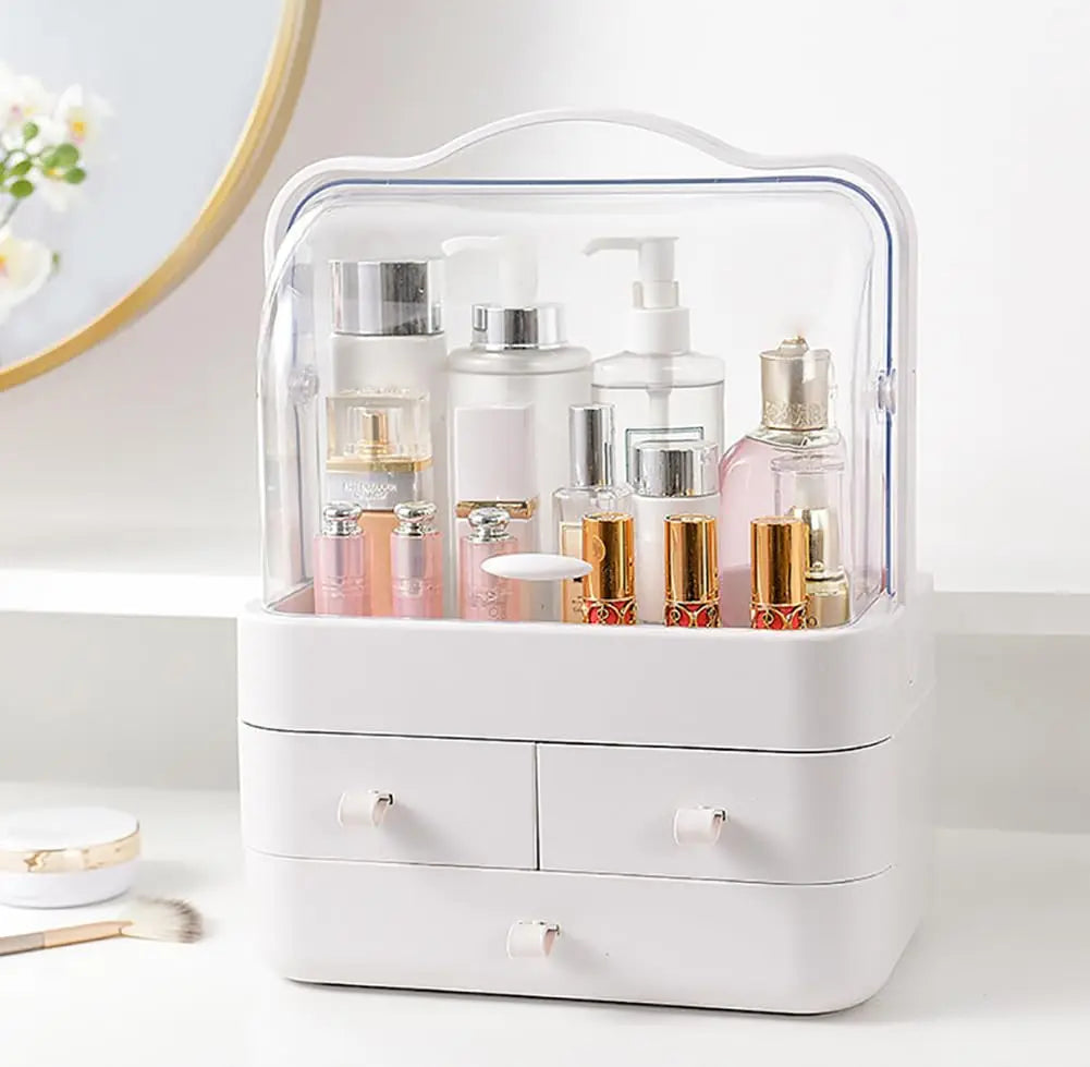 Coffret maquillage anti-poussière : rangement propre & ordonné